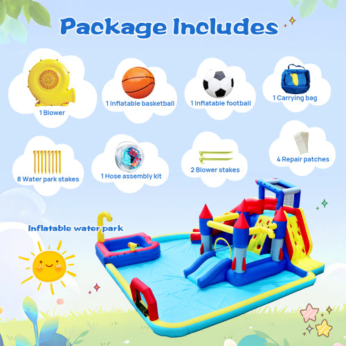 10 in1 Inflatable slide water park bouncing house garden